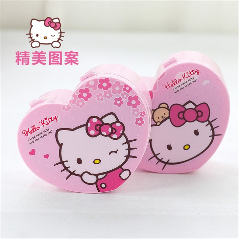 Beauty Makeup Box Set - Kotak Perhiasan Berbentuk Hati Hello Kitty,