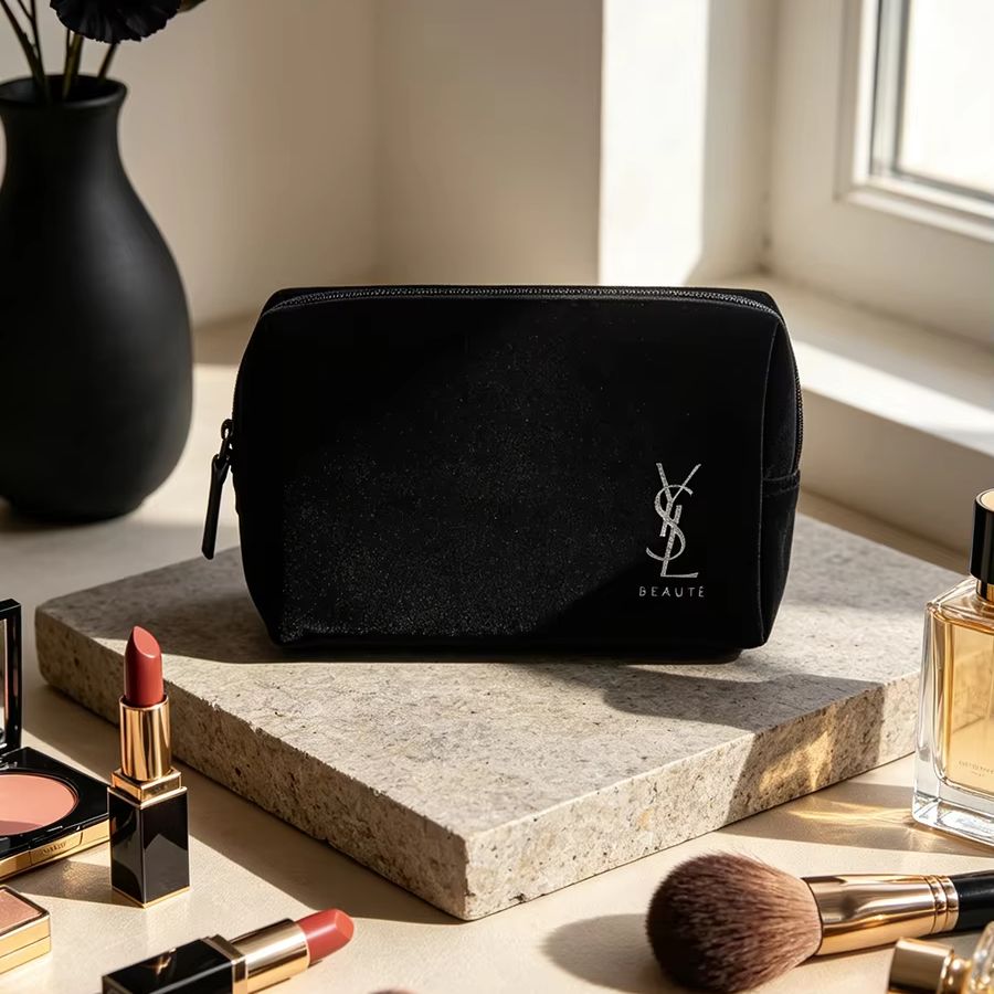 Ysl Beauty Makeup - Tas YSL Tas Penyimpanan Kosmetik Bermotif