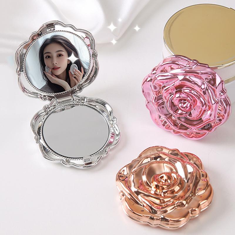 Beauty Flower Makeup - Cermin Mini Portabel Bentuk Bunga Mawar