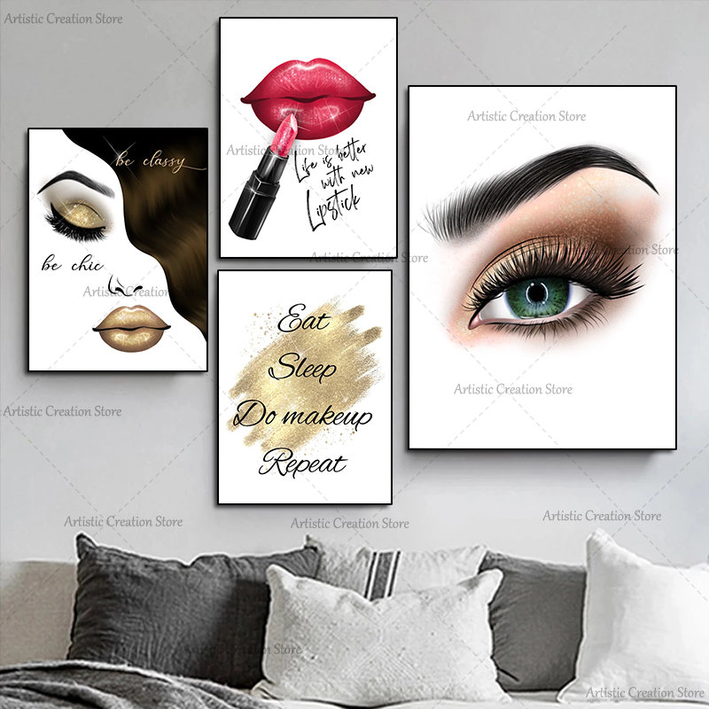 Beauty Makeup Drawing - Fashion Beauty Glamour Makeup wanita bibir
