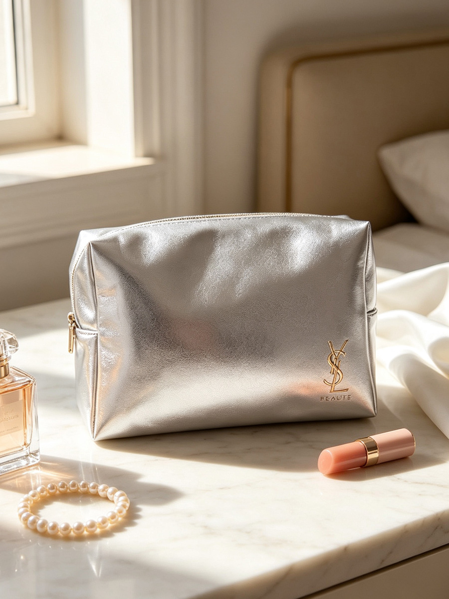 Ysl Beauty Makeup Bag - Tas YSLs Tas Makeup Kulit Imitasi