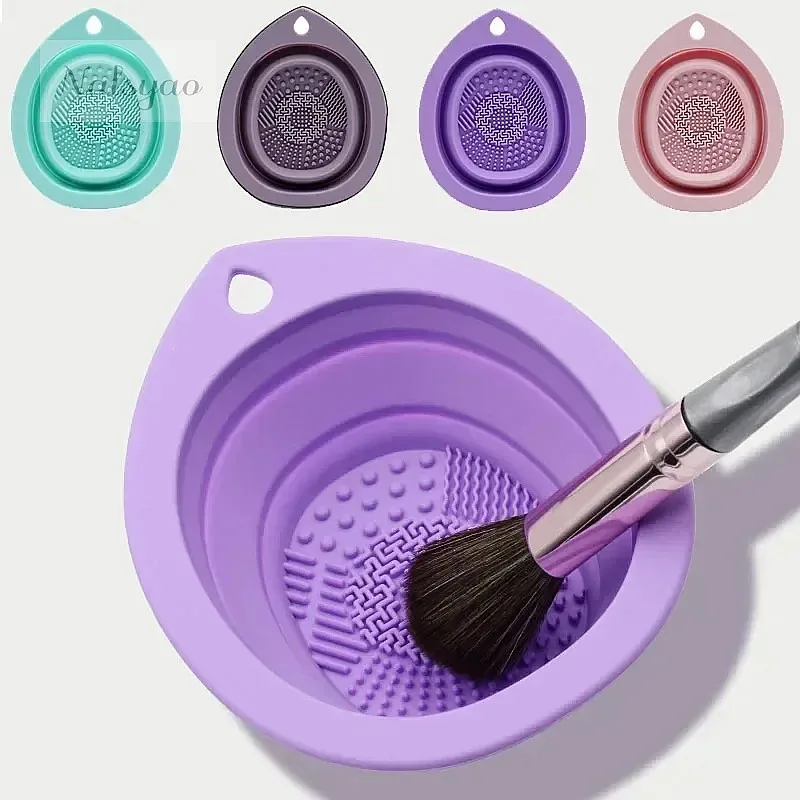 Beauty Makeup Brushes - Kotak Pembersih Kuas Makeup Lipat Silikon,