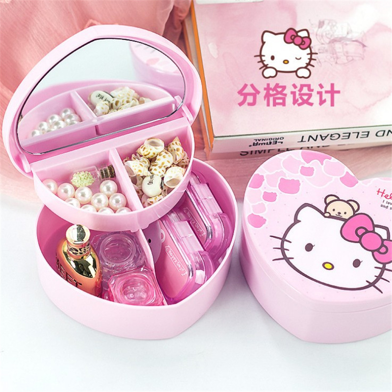 Kotak Perhiasan Berbentuk Hati - Beauty Makeup Box Set ulasan dan harga