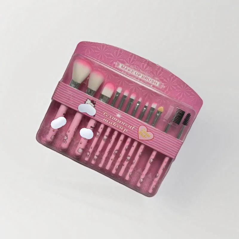 Set Kuas Makeup Hello Kitty 12 - Makeup Beauty Ro ulasan dan harga