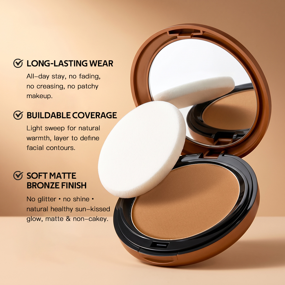 Bedak Padat Matte Bronze Tahan - Beauty Makeup Korean ulasan dan harga