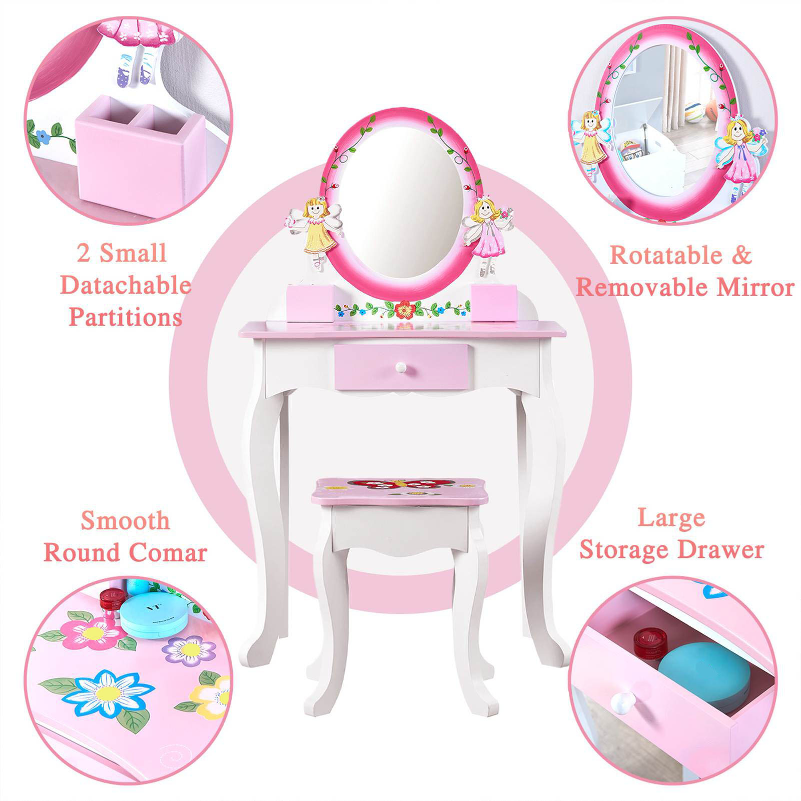 Set Meja Rias Anak Motif Bunga - Beauty Flower Makeup ulasan dan harga