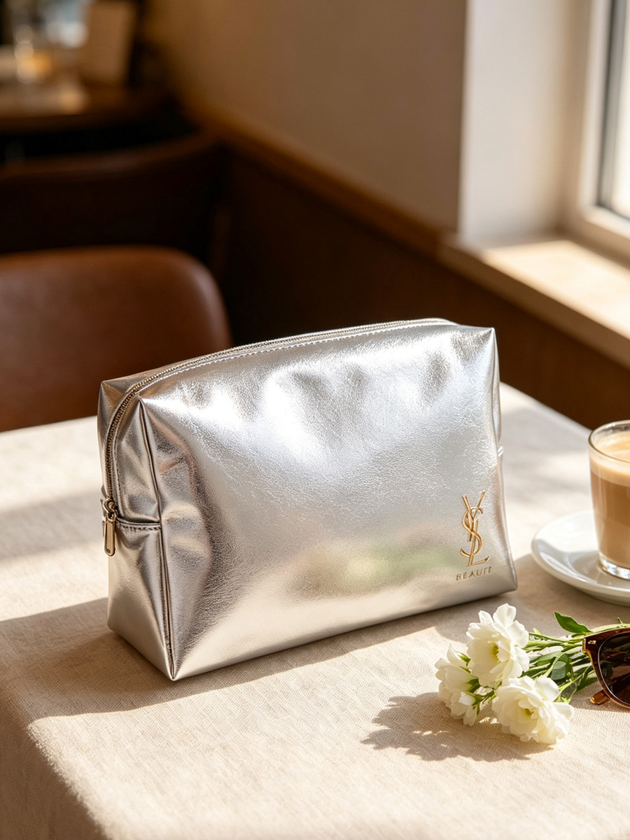 Tas YSLs Tas Makeup Kulit Imit - Ysl Beauty Makeup Bag ulasan dan harga