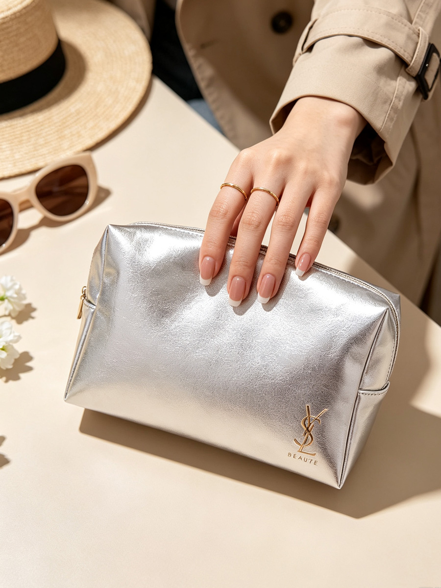 Tas YSLs Tas Makeup Kulit Imit - Ysl Beauty Makeup Bag ulasan dan harga