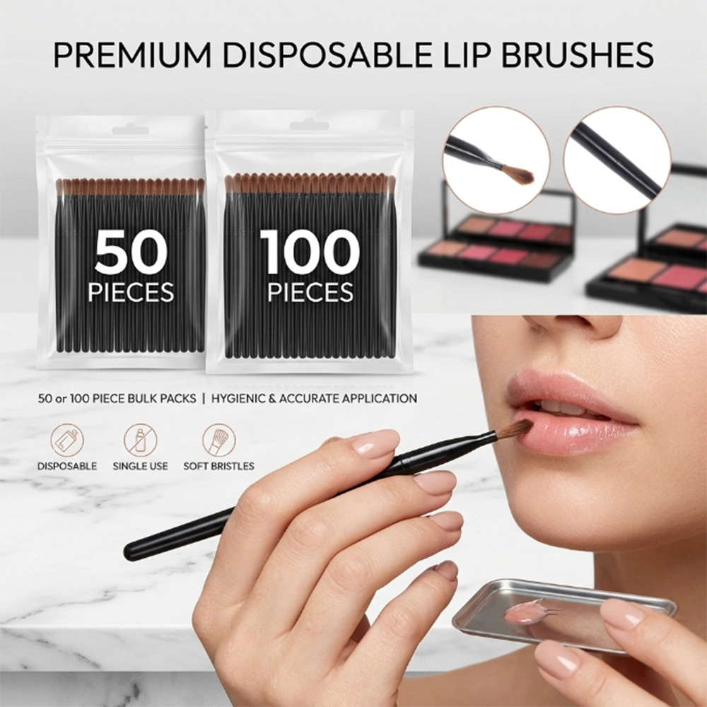 50/100 Buah Set Kuas Bibir Sek - Beauty Makeup Brushes ulasan dan harga