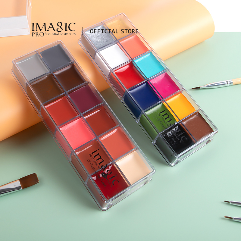 IMAGIC 12 Warna Wajah Seni Tub - Beauty Makeup Drawing ulasan dan harga