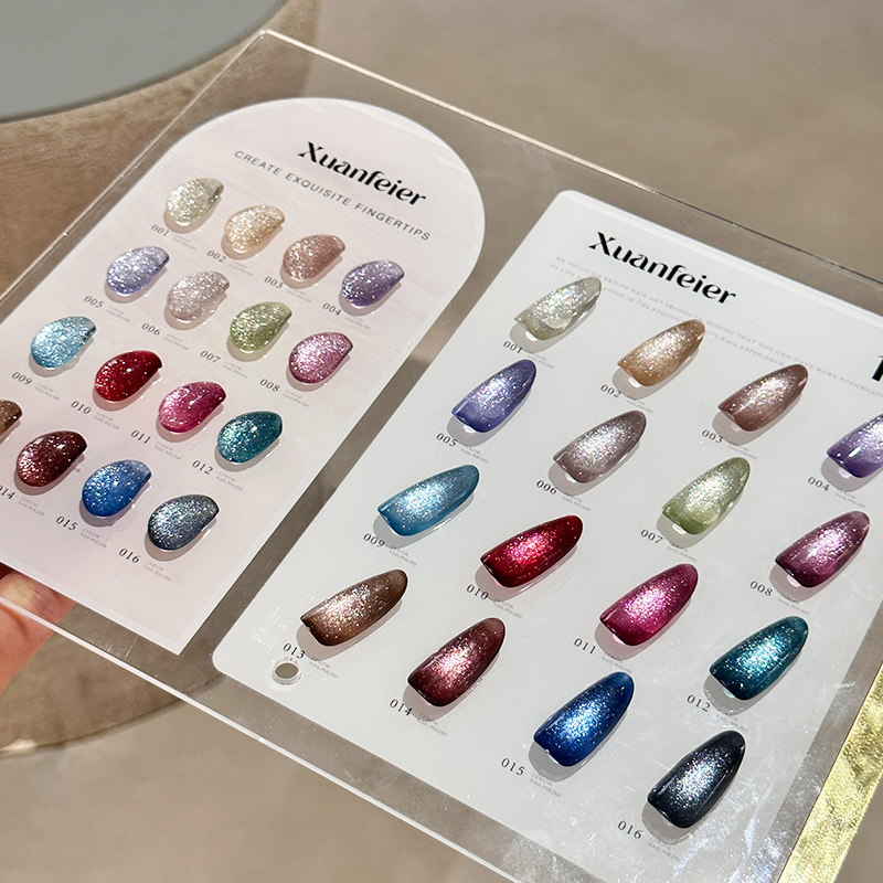Set Kutek Gel Mata Kucing 16 W - Gel Nail Polish ulasan dan harga