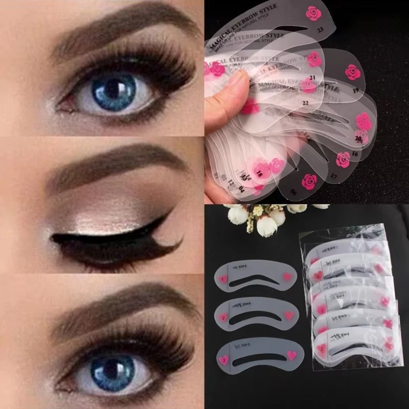 1/2/4/6set Set Stensil Alis ya - Beauty Makeup Drawing ulasan dan harga
