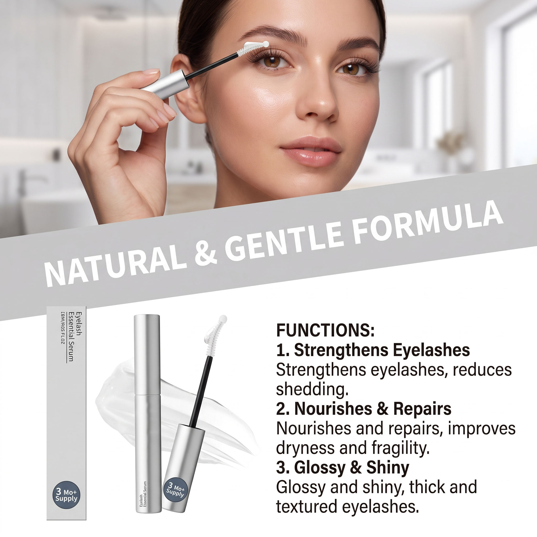 Serum Dual-Fungsi untuk Bulu M - Lash Serum Growth ulasan dan harga