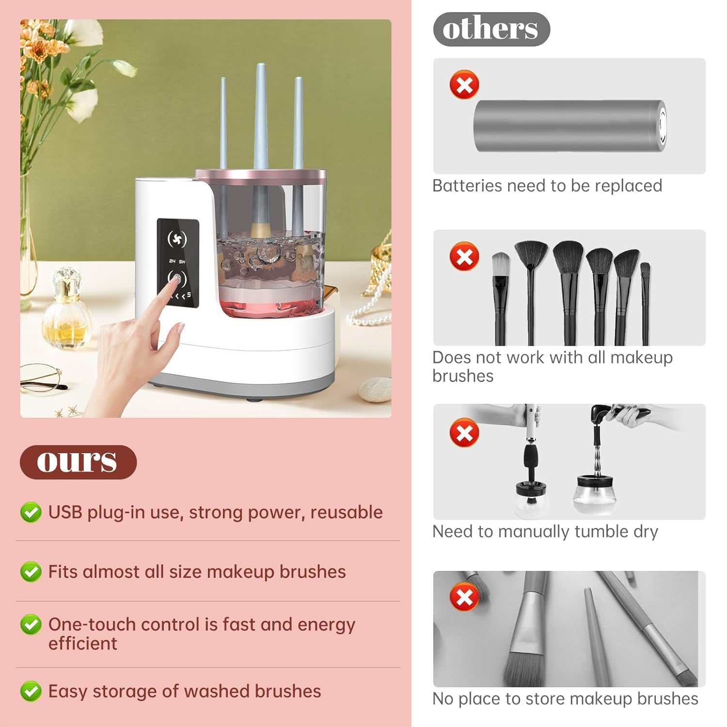 Mesin Pembersih Kuas Makeup Ot - Makeup Brush Set ulasan dan harga