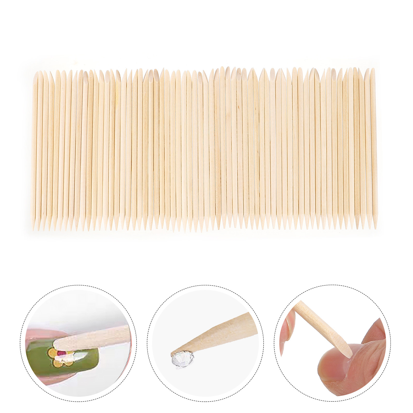 200pcs Stik Kutikula Kayu Oran - Gel Nail Polish ulasan dan harga
