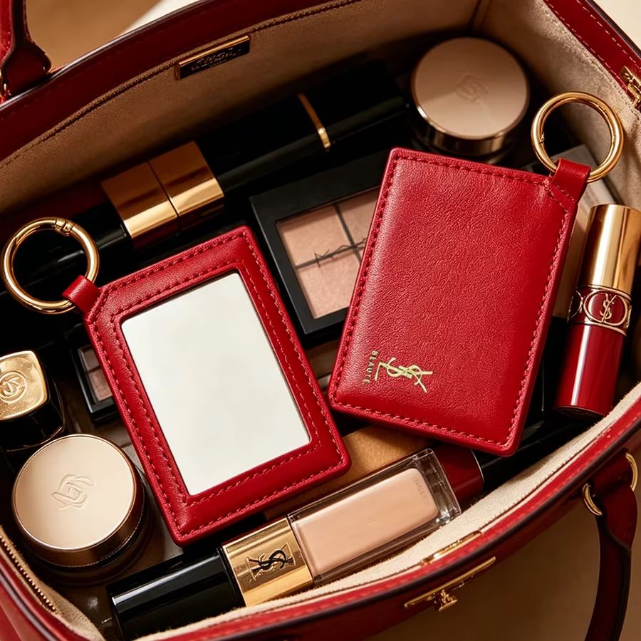 Cermin Rias Mini Persegi Kulit - Ysl Beauty Makeup ulasan dan harga