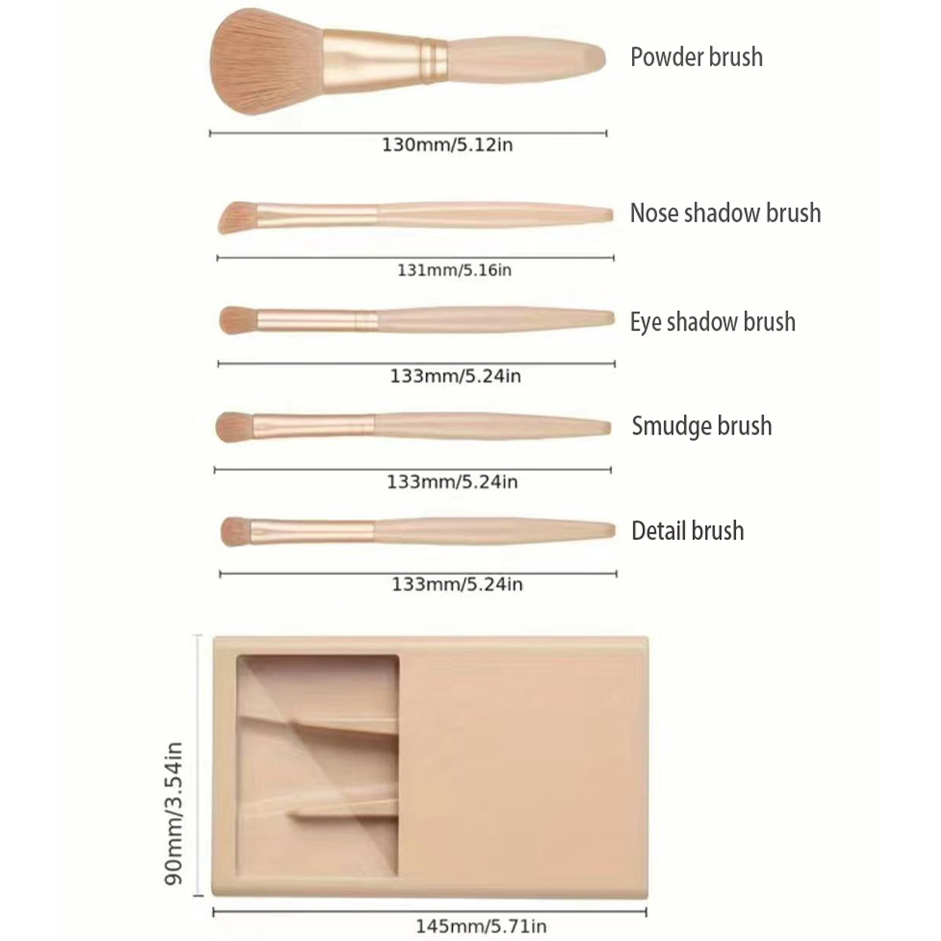 5 Buah Kit Kuas Kosmetik denga - Beauty Flower Makeup ulasan dan harga