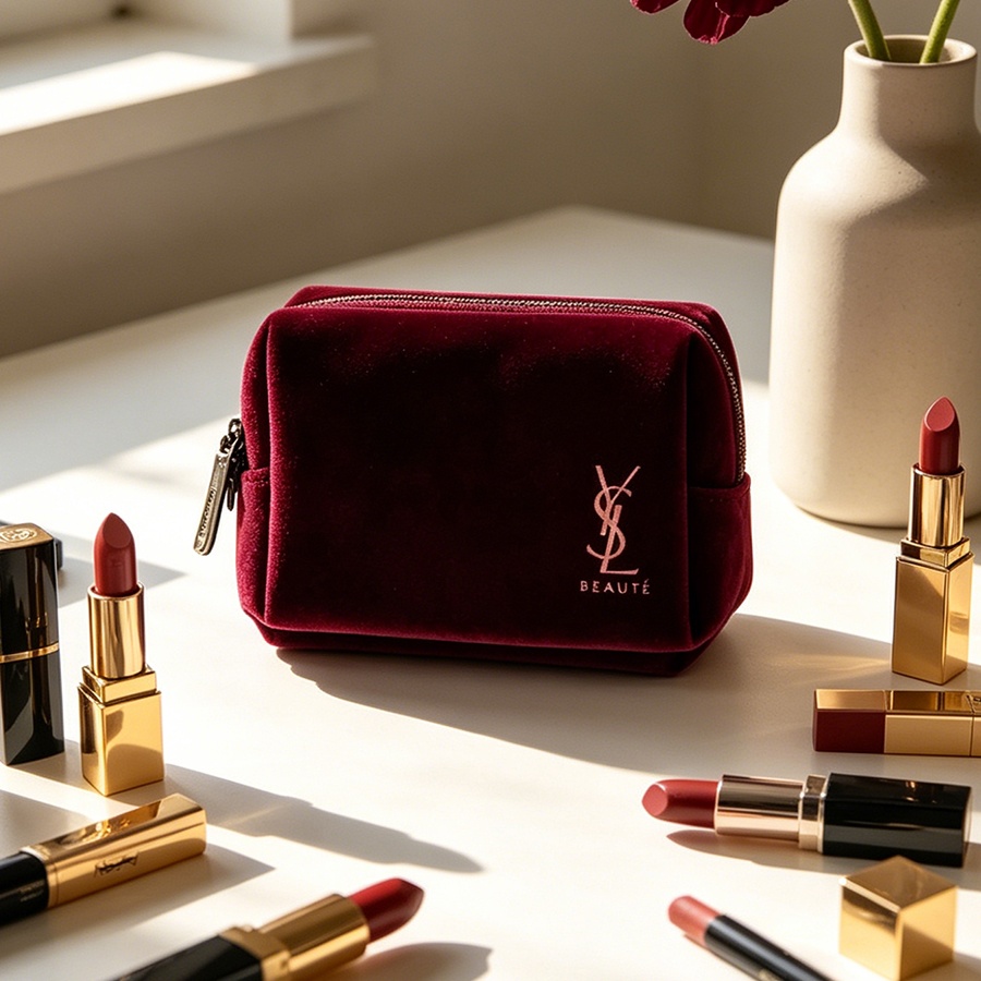 Tas Kosmetik Persegi Mini Port - Ysl Beauty Makeup ulasan dan harga