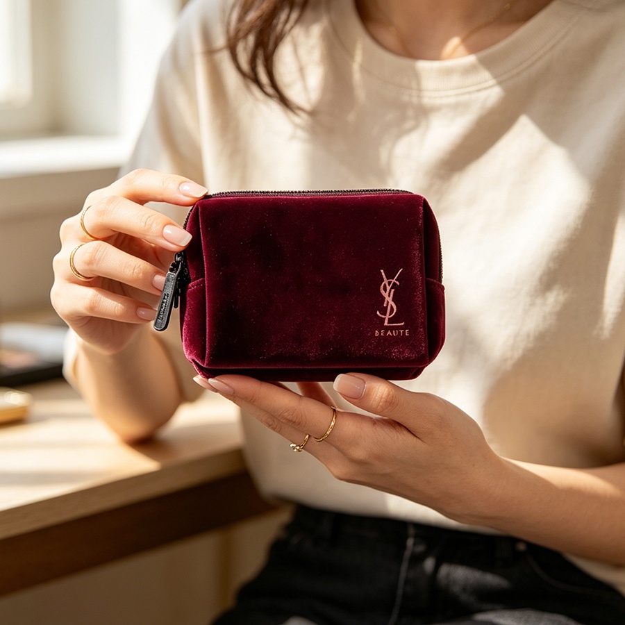 Tas Kosmetik Persegi Mini Port - Ysl Beauty Makeup ulasan dan harga
