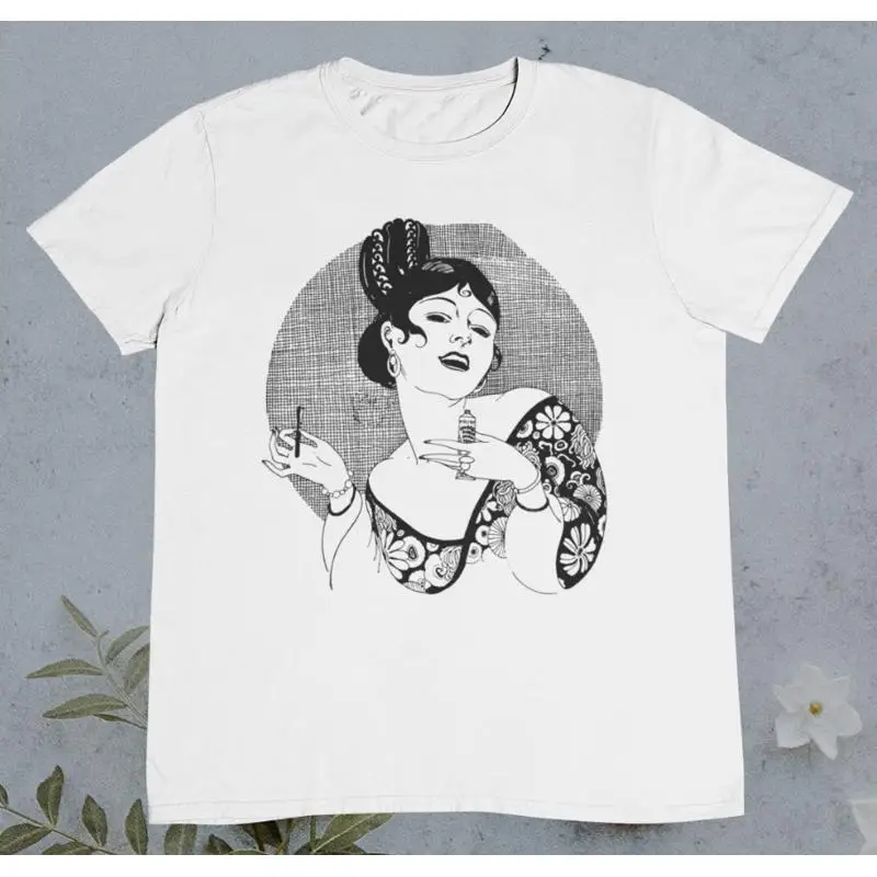 Kaos Gambar Wanita Cantik Vint - Beauty Makeup Drawing ulasan dan harga