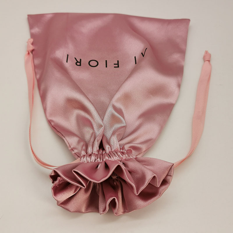 Tas Serut Satin Logo Kustom un - Beauty Flower Makeup ulasan dan harga