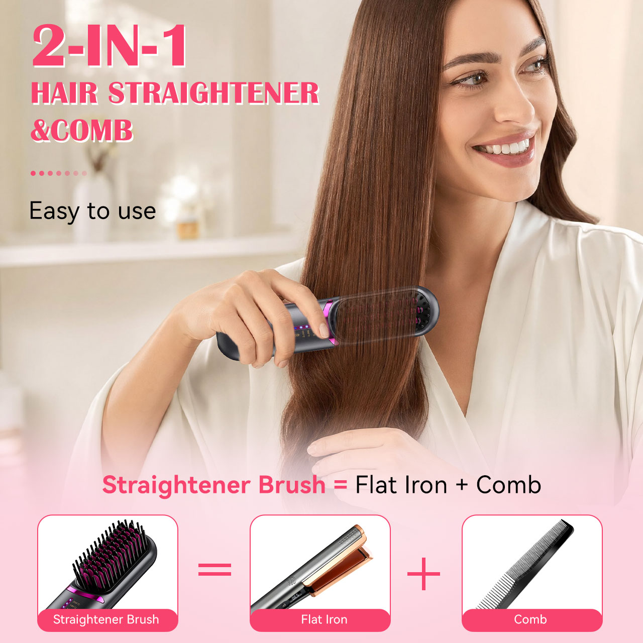 Sisir Pelurus Rambut Portabel  - Hair Straightener ulasan dan harga