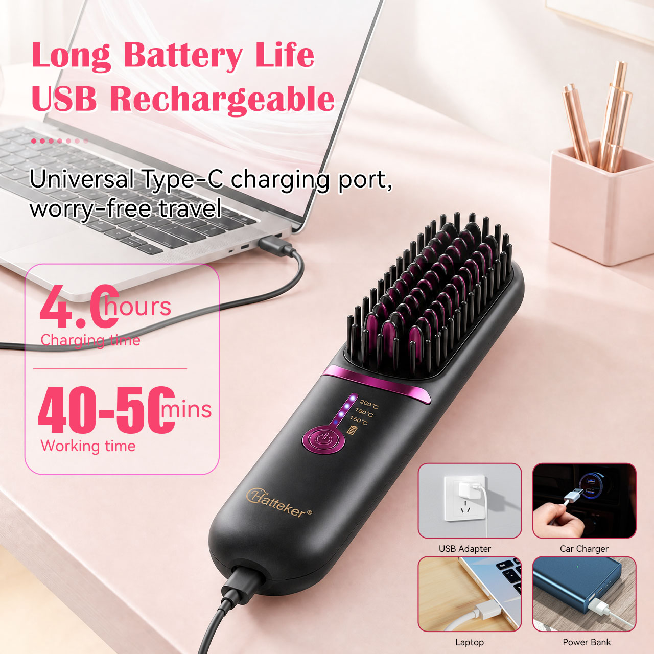 Sisir Pelurus Rambut Portabel  - Hair Straightener ulasan dan harga